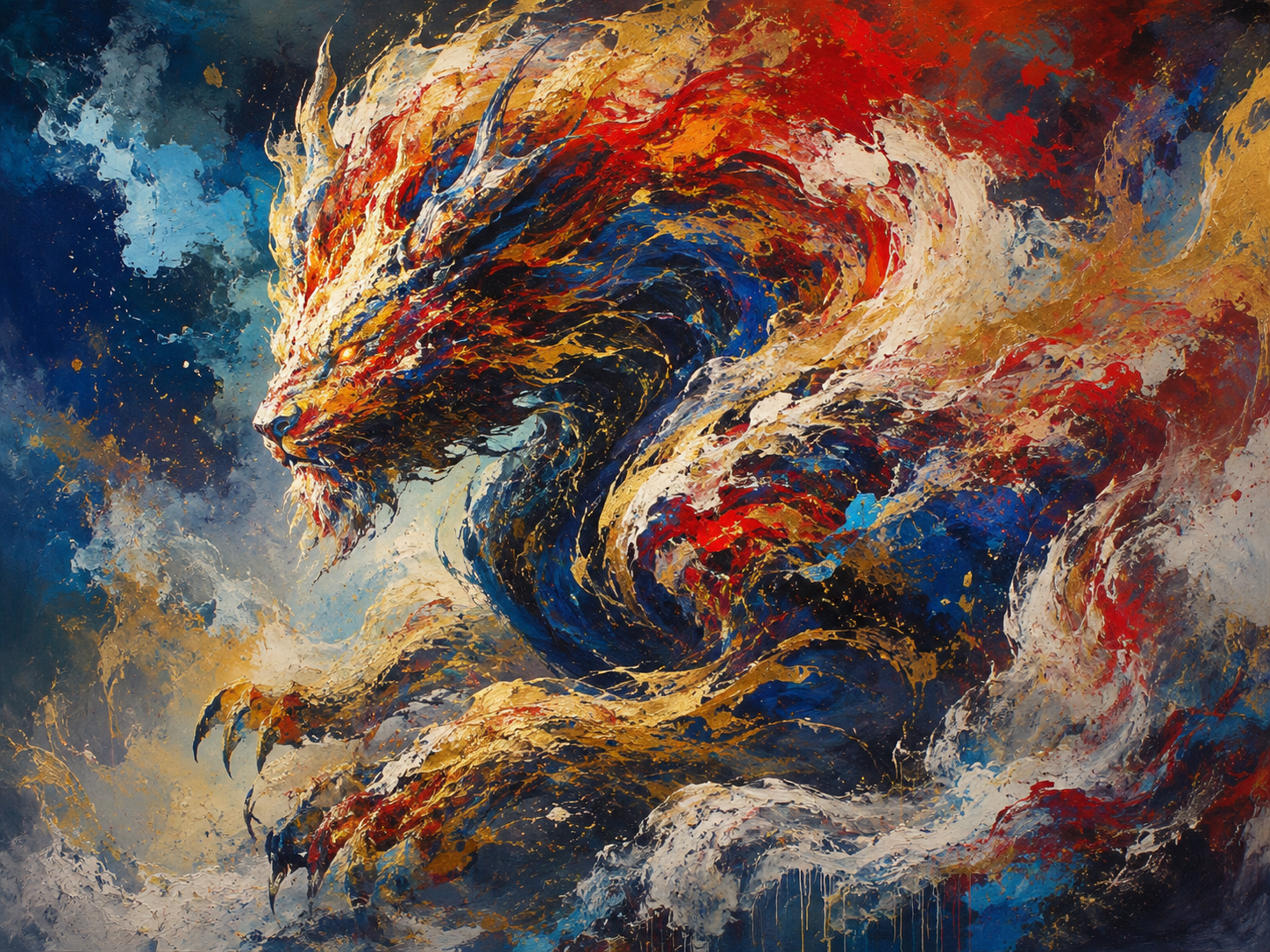 Abstract art color beast