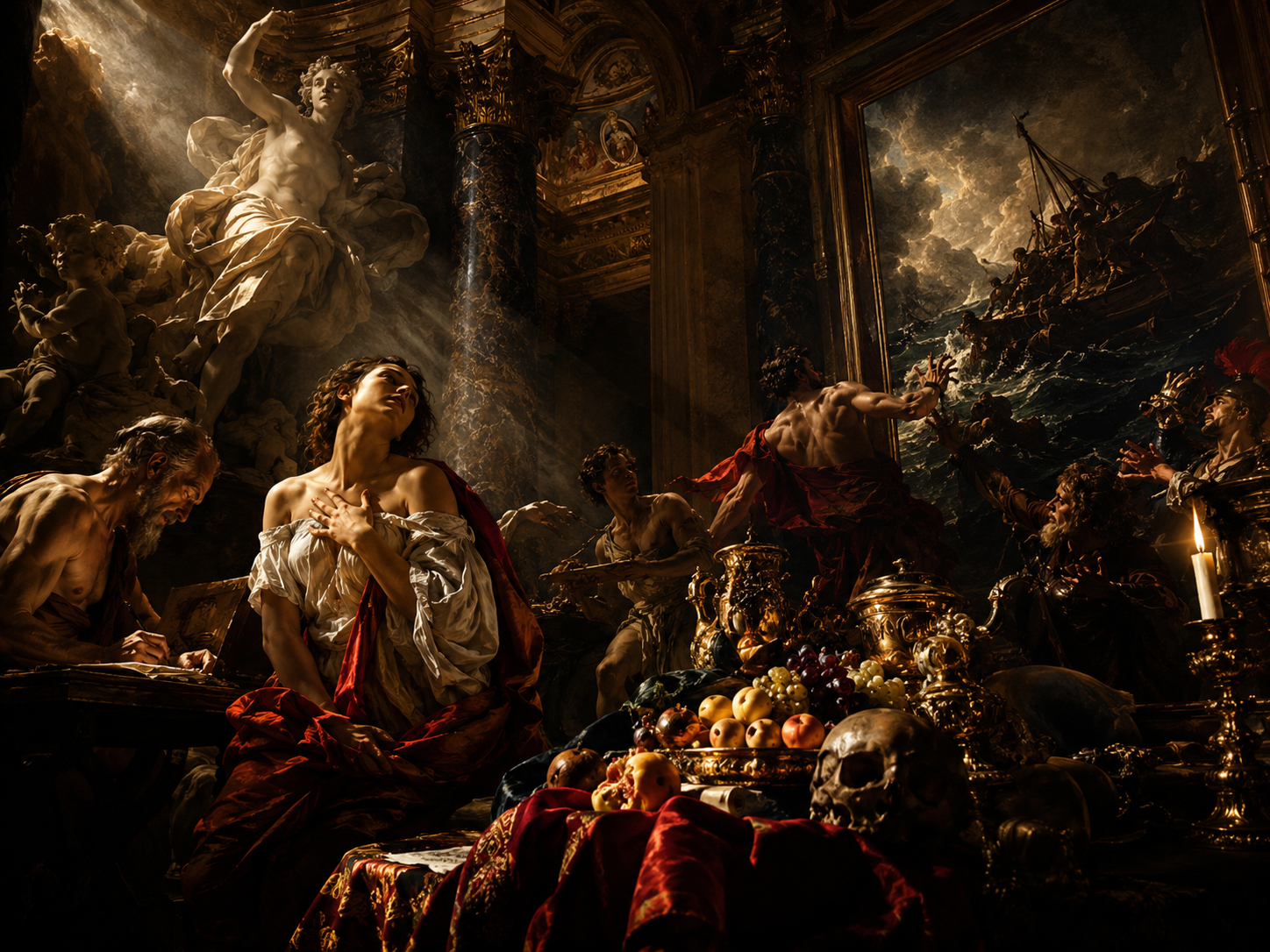 Baroque art drama and shadow