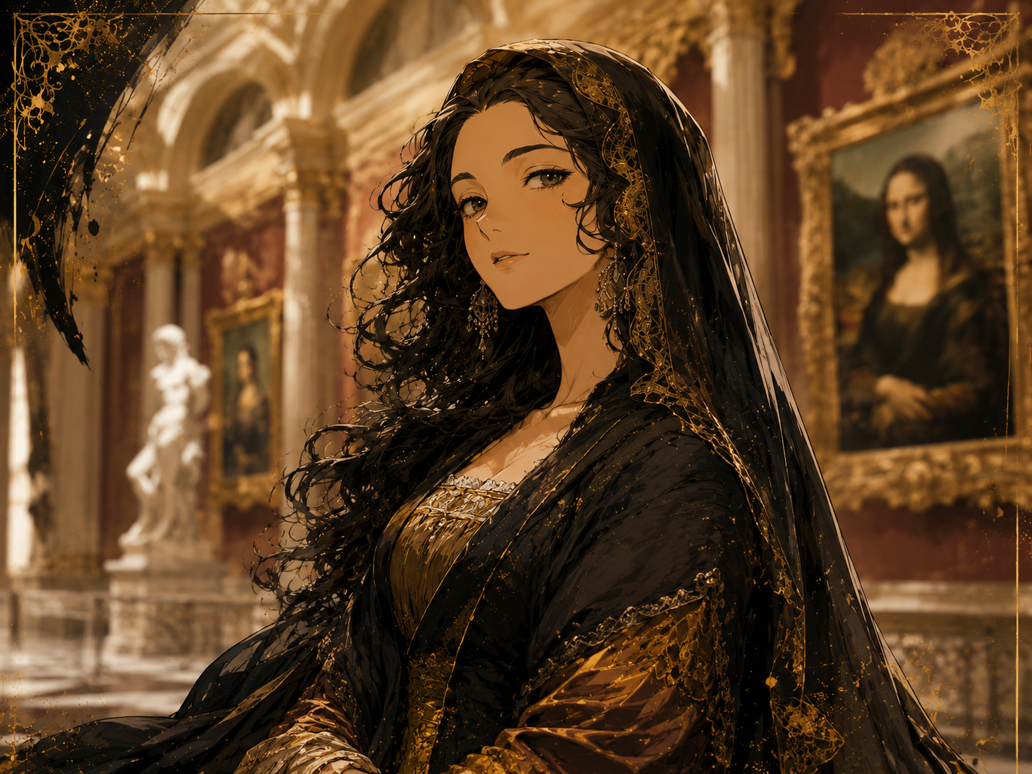 Mona Lisa Sensei hero image in a grand museum setting