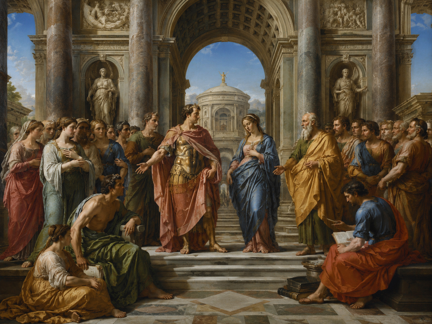 High Renaissance grand composition with classical figures and architecture