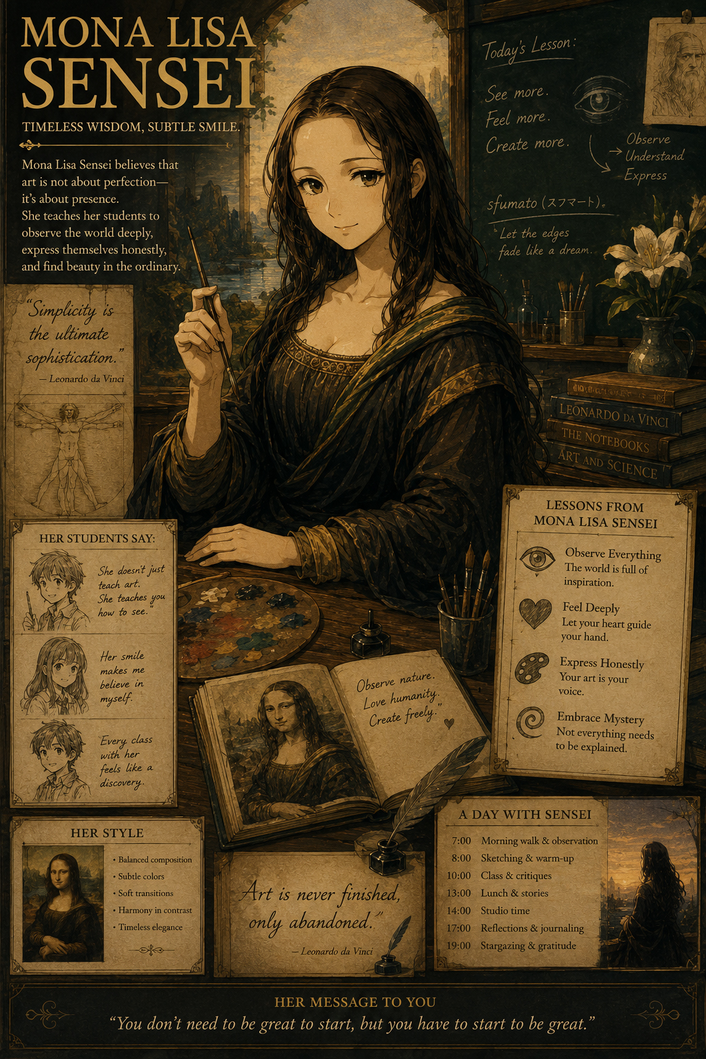 Mona Lisa Sensei character profile